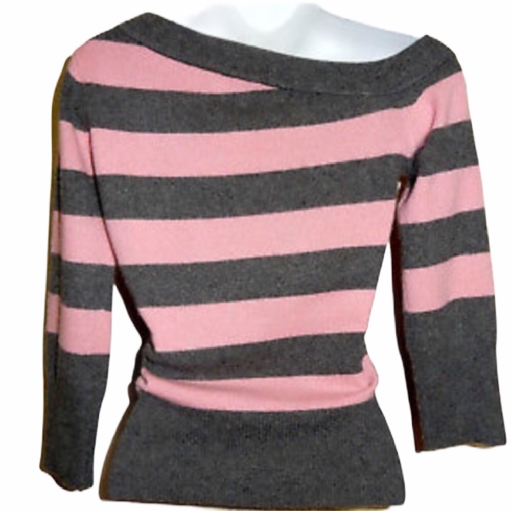 Arden B LUXE Striped 100% Cashmere Sweater